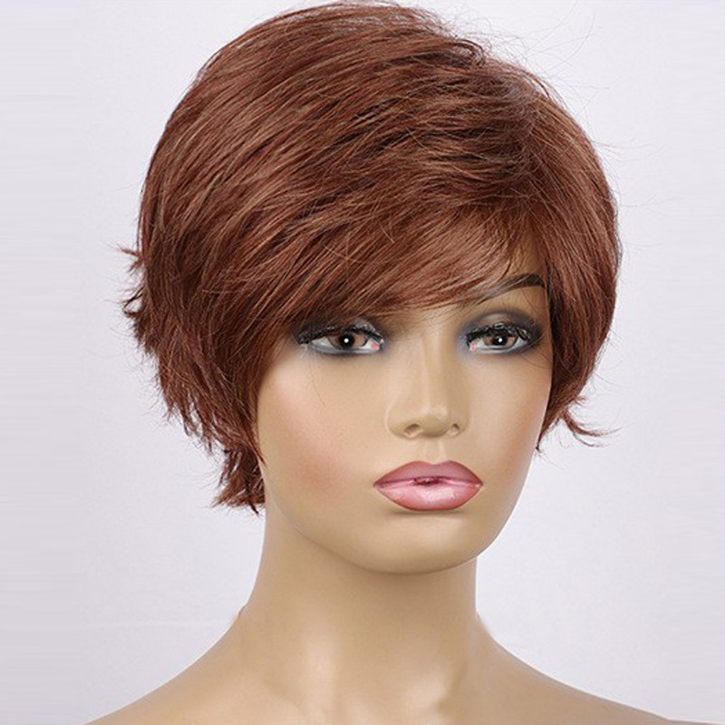 Women's Casual Simple Style Holiday Home High Temperature Wire Side Fringe Short Curly Hair Wigs display picture 3