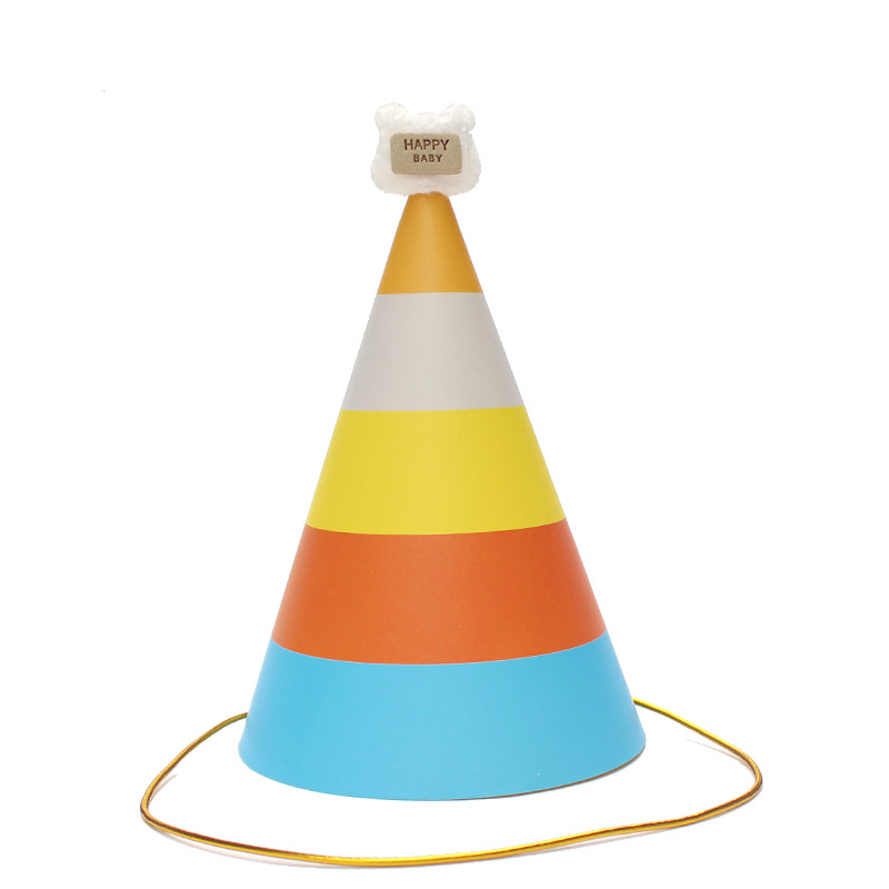 Sombreros de cumpleaños de embalaje independiente, sombreros de fiesta, sombreros de punta, sombreros de fiesta para bebés, sombreros de pastel