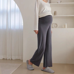 [Ready Stock 88087-1] Maternity Pajamas That Do Not Tighten the Belly, Modal High-Waisted Home Pants, Adjustable Outer Wear during Pregnancy