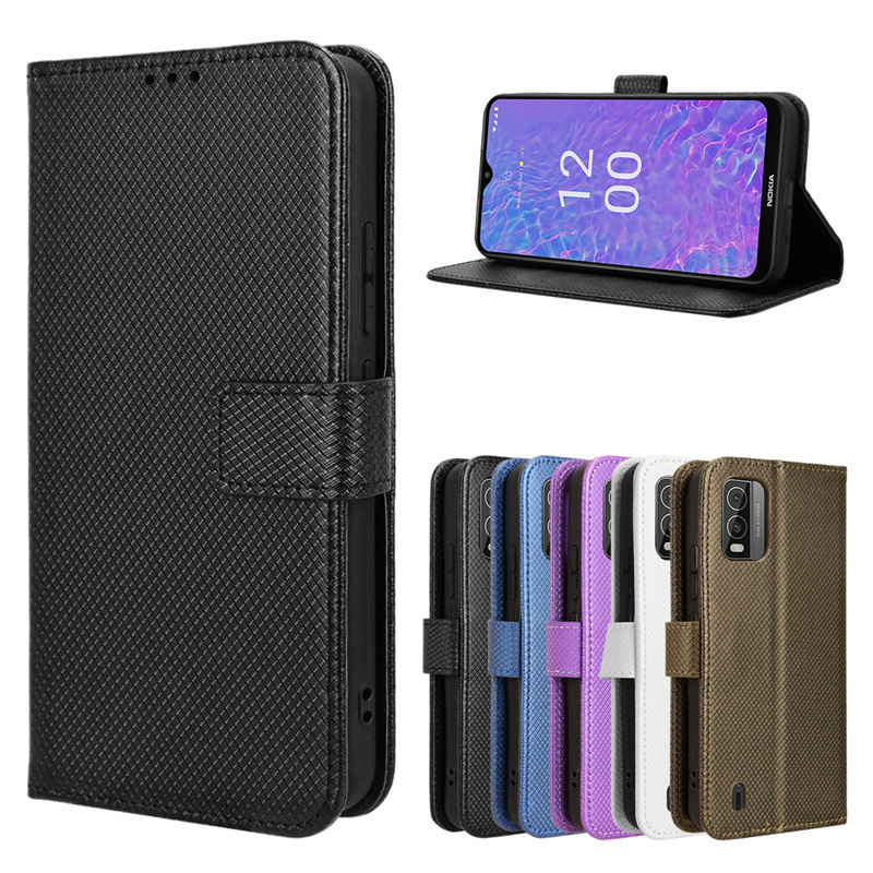 Suitable for Nokia C210 mobile phone case flip lanyard leather case C210 diamond pattern wallet protective case Suitable for Nokia C210 mobile phone case flip lanyard leather case C210 diamond pattern wallet protective case