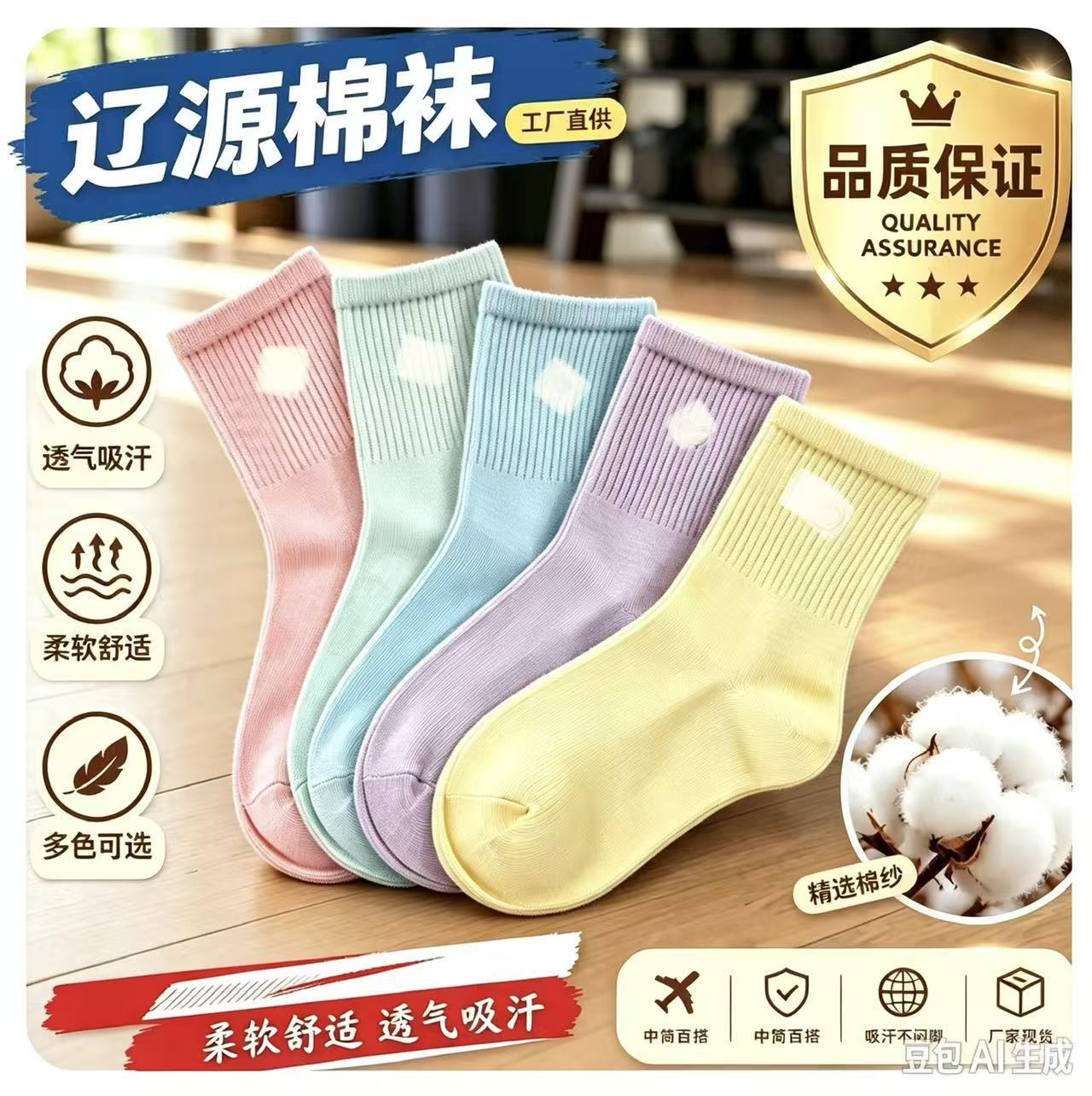 新款那卡龙色系高筒袜子男女同款网球袜运动袜瑜伽打底袜必备四季