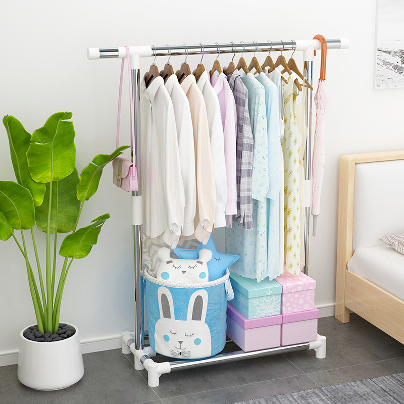 Vertical Coat Rack Floor-Standing Clothes Rack Modern Dormitory Bedroom Clothes Rack Clothes Drying Rack Storage Rack