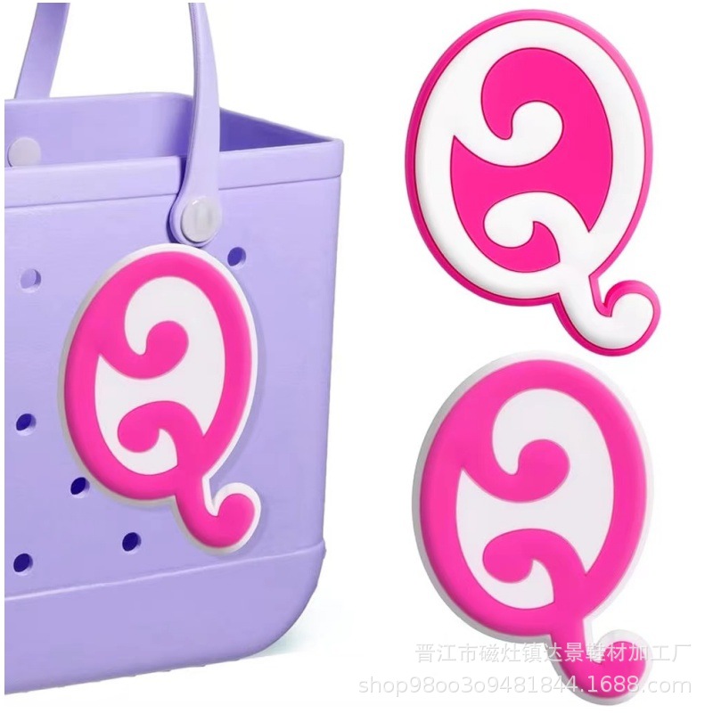 Botones de zapatos rosados con letras grandes, botones de botones, botones de botones