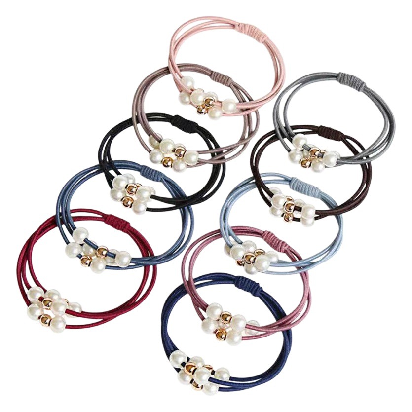 Nueve cuentas diadema fábrica al por mayor simple estilo coreano pelo Xiaoqing nuevos accesorios tocado nueva banda de goma banda de pelo tocado Accesorios