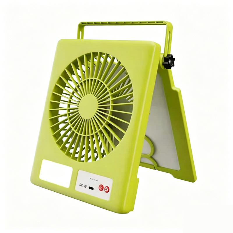 Lámpara de Ventilador Solar para Camping, Plegable, Portátil, Carga USB, para Exteriores