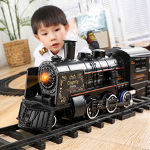 仿真高铁停车场儿童电动小火车套装轨道蒸汽模型玩具男孩子36
