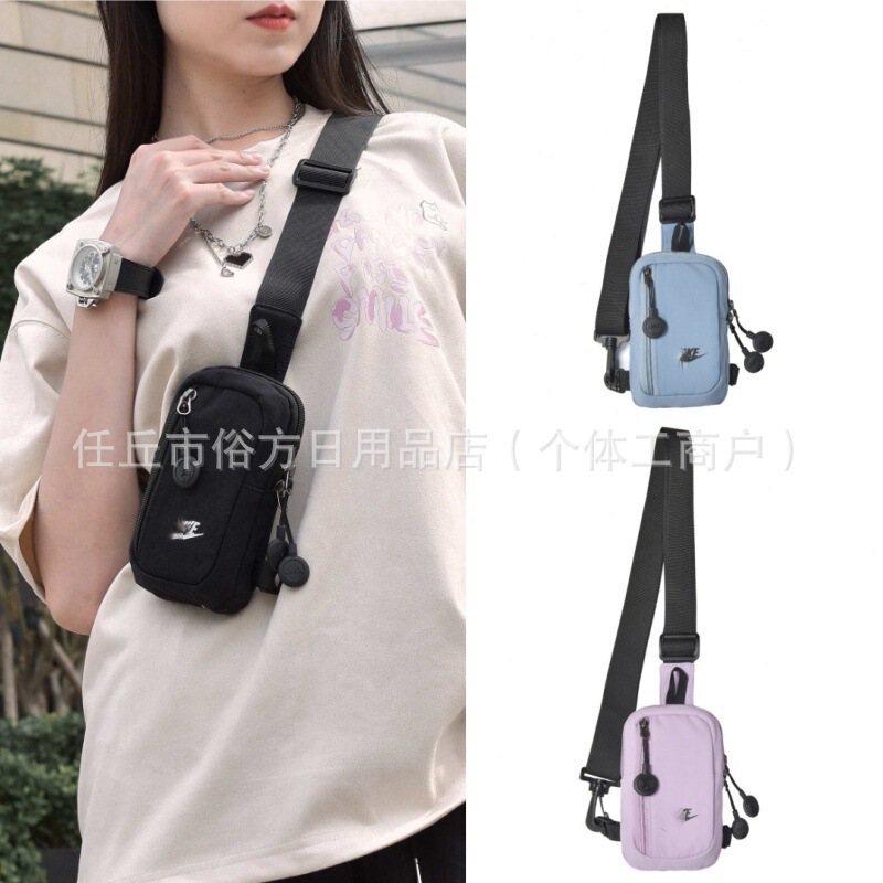 Nike Trendy Outdoor Travel Sports Small Shoulder Bag Fitness Running Single Shoulder Crossbody Chest Bag Waist Bag Mobile Phone Coin Purse