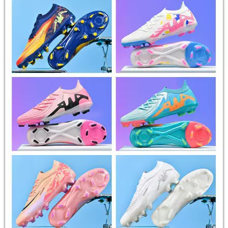 跨境代发新款足球鞋男青少年学生TF碎钉AG长钉比赛训练足球鞋现货