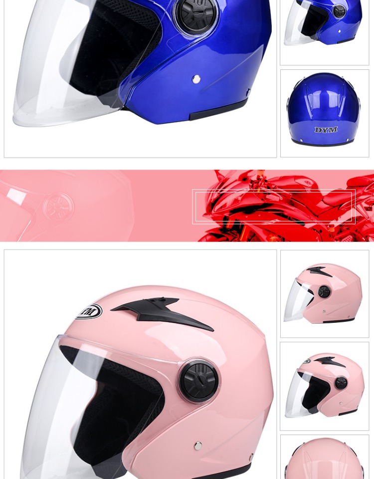 3C Certified Electric Motorcycle Helmet Women's Winter Warm Half Helmet