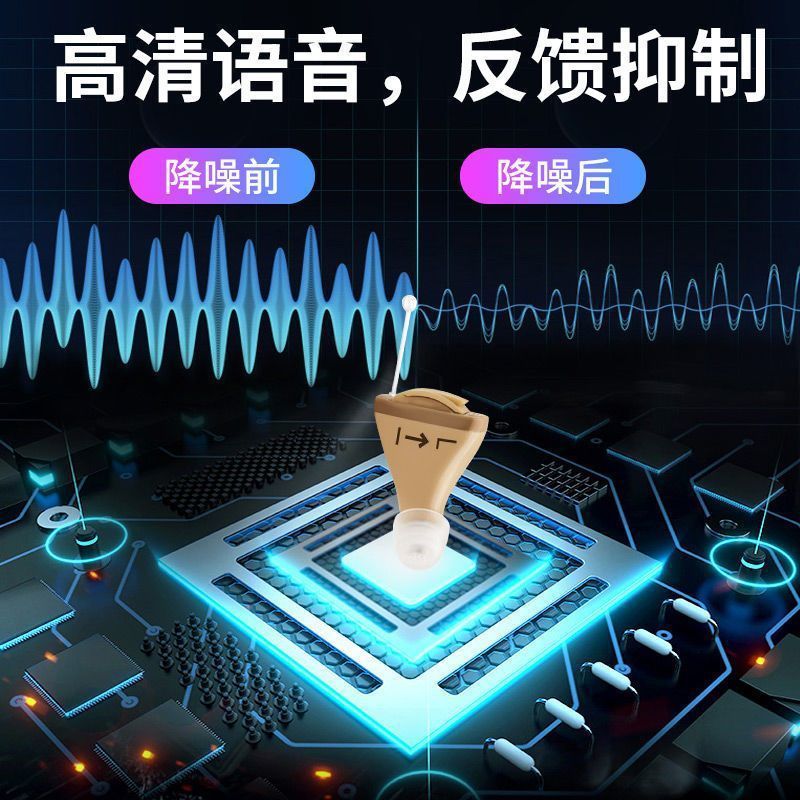 Siwanbo Mini 8 audífono invisible tipo canal auditivo de alto nivel, orejas sordas genuinas, especialmente para jóvenes y ancianos