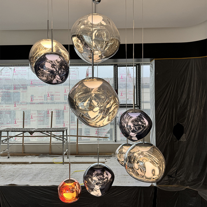 TomDixon 溶岩リビングルームダイニングルームシャンデリアハイエンド装飾クリエイティブローフトアパートヴィラデュプレックス階段ランプ|undefined