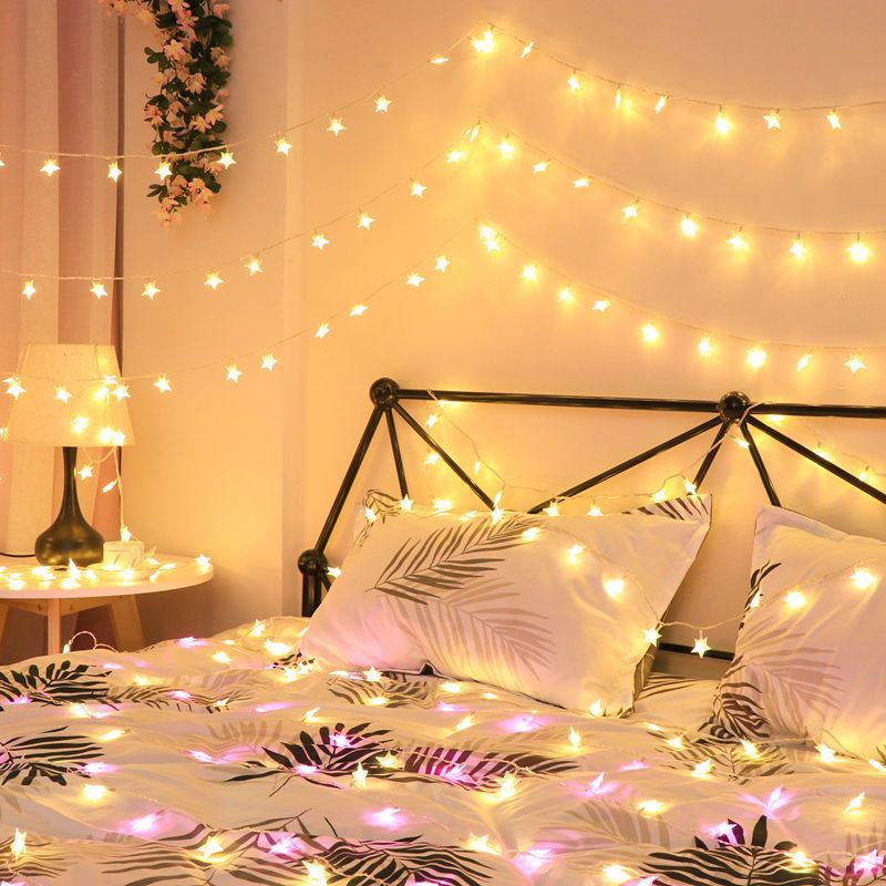 Princess Style Internet Celebrity Led Star Light Waterproof Christmas Light Small Lantern Hanging Light Room Bedroom Holiday Decoration Light