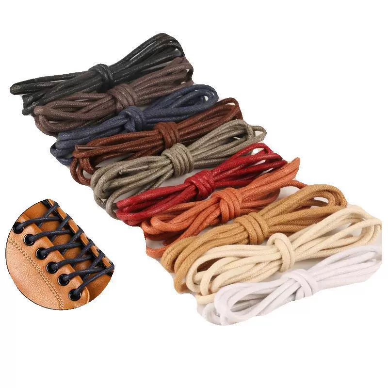 Кожаная обувь Кружевные ботинки Повседневная обувь Ботинки Martins Ботинки спецодежды для мужчин и женщин Черно-белая коричневая Вощеная Веревка Круглый тонкий ремешок