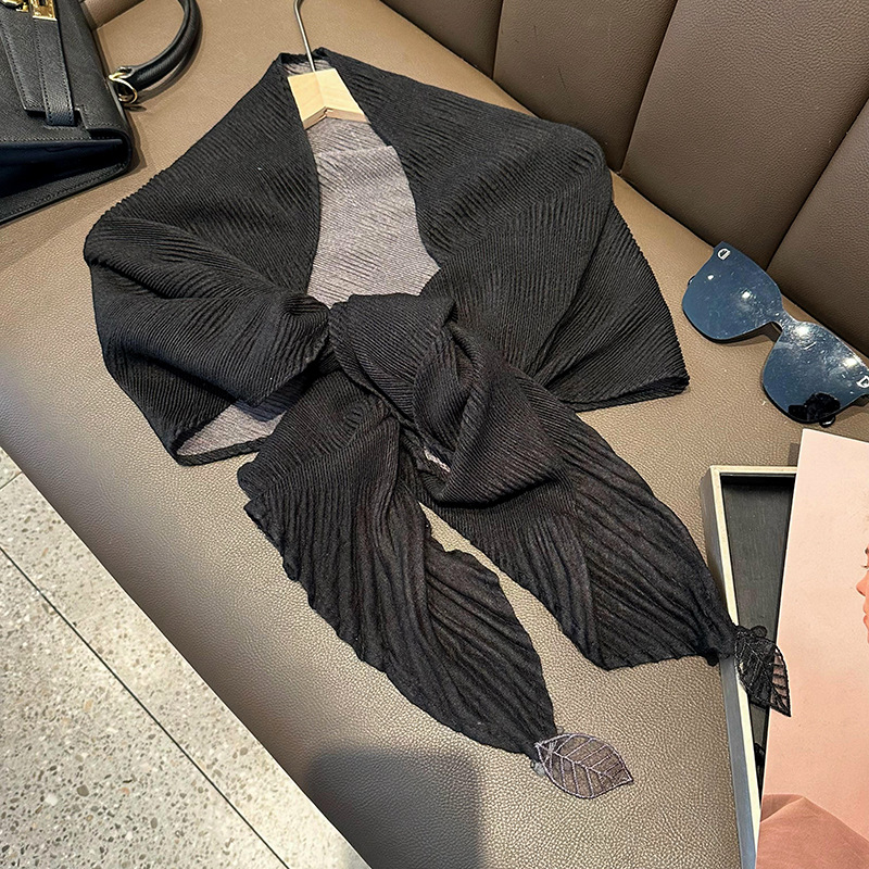 Sopa para mujeres otoño y invierno nuevo colgante de doble color de moda multifuncional bufandas de columna cervical calentamiento bufandas de seda