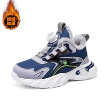 工厂直销儿童棉鞋冬男童运动鞋加绒保暖儿童跑步鞋女童kids shoes