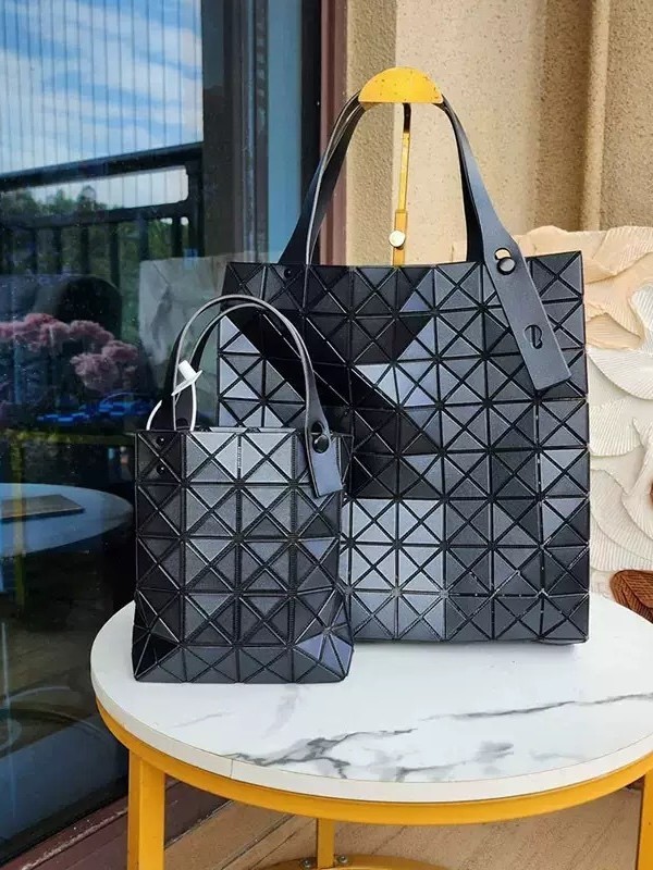 原厂三宅4×5格小方盒手拎包菱格一生几何单肩手提包休闲8X8格托|undefined