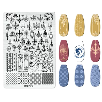 Nail Art Bow Cartoon Line, Dırnaq bəzəkləri - happy-067-with-back-plate