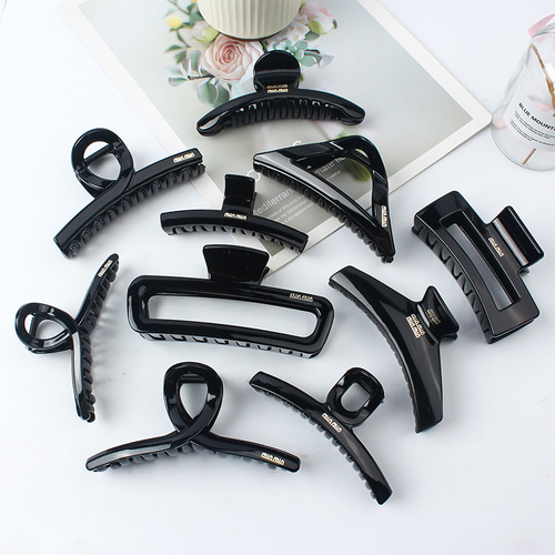  New Black Claw Hair Clip for Women Summer Fashion Big Headband Hairpin with More Hair Volume at the Back of the Head Shark Hair Accessory