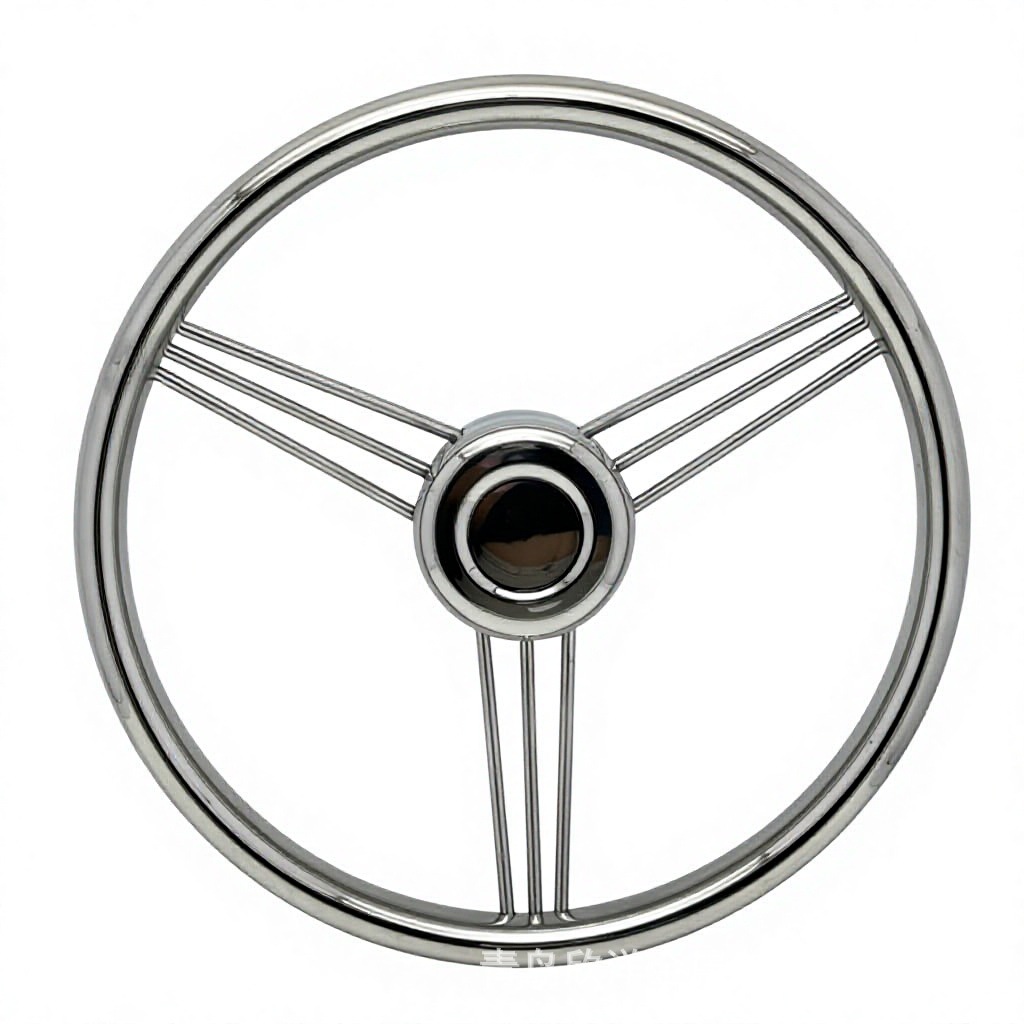 Three-spoke stainless steel 304 ship steering wheel, yacht rudder wheel, marine steering wheel