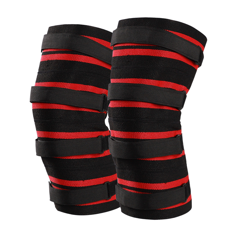 Levantamiento de pesas rótula de nylon color rayado vendaje sinuoso cuclillas rótula de compresión ajustable fabricante de rótula lote
