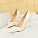 9283-5 Style Fashion Simple Slim High Heel Shoes Lacquer Leather Shallow Mouth Pointed Single Shoe Women's Shoes High Heel Single Shoe Women