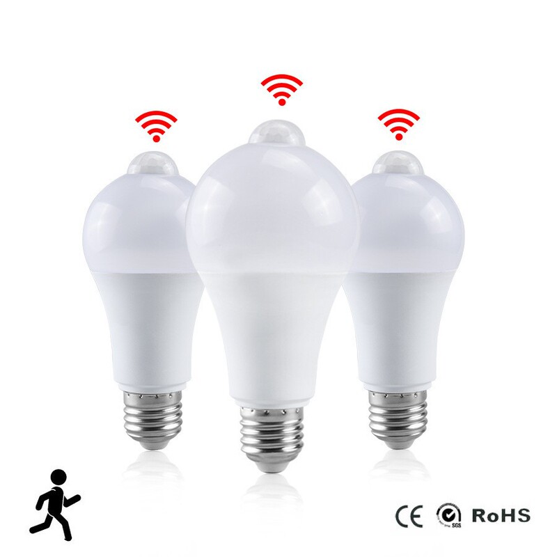 Human induction LED bulb E27B22 infrared LED bulb 12W15W18W20W wide voltage PIR bulb lamp
