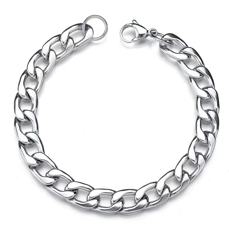 6mm glossy cuban bracelet 19cm