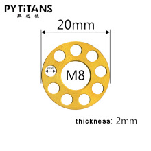 厂家现货花式平垫片9孔钛垫圈M6M8适用摩托车汽车自行车TC4