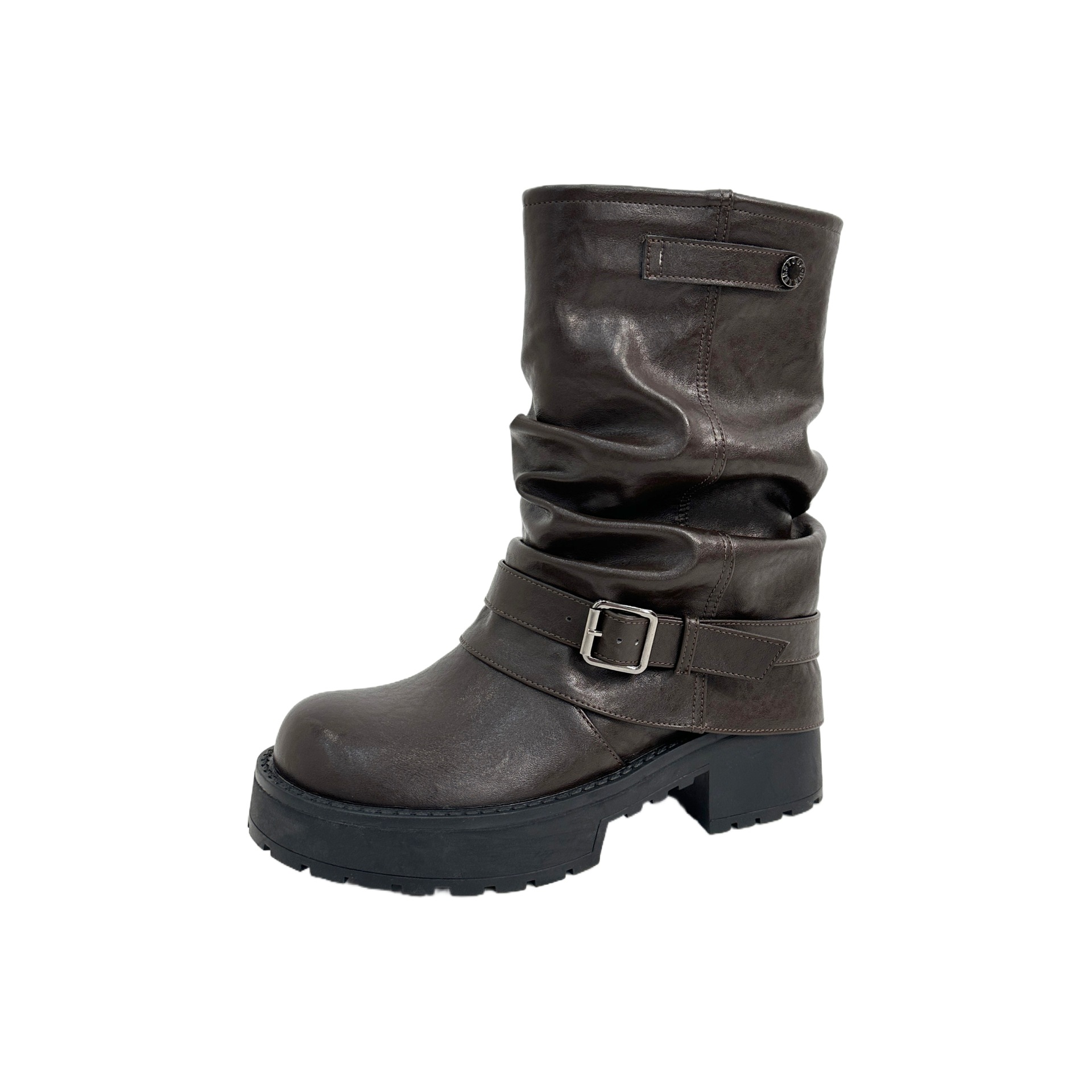 Botas Martin de Suela Gruesa para Mujer de 8 cm, Superfibra, con Aumento, para Otoño e Invierno image 6