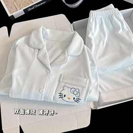 男女童秋冬新款保暖德绒睡衣儿童男孩长袖中大童外穿家居服两件套