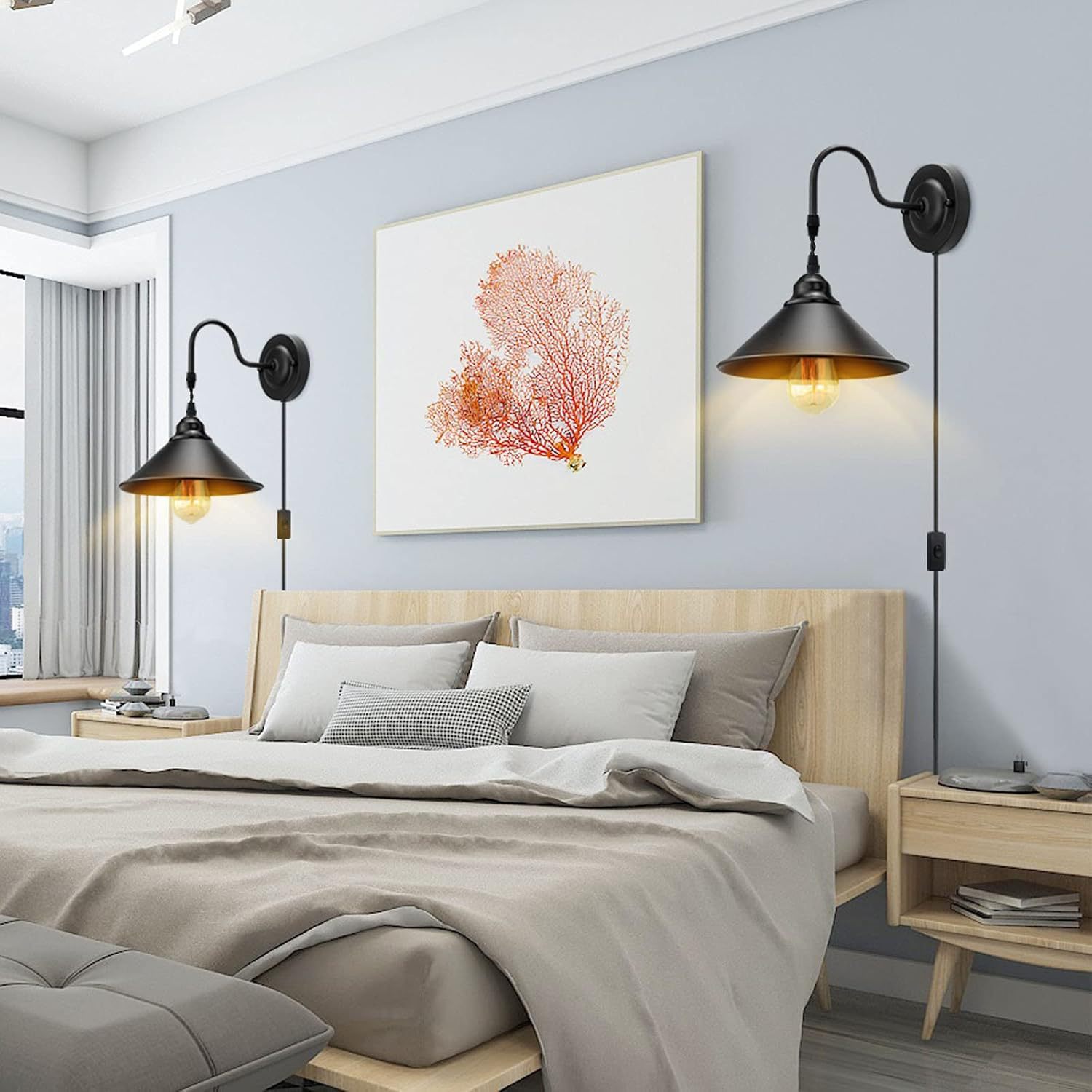 Explosiones transfronterizas para lámparas Zhongshan E27E26 soporte de lámpara industrial retro americano interruptor de aire enchufe lámpara de pared de hierro forjado