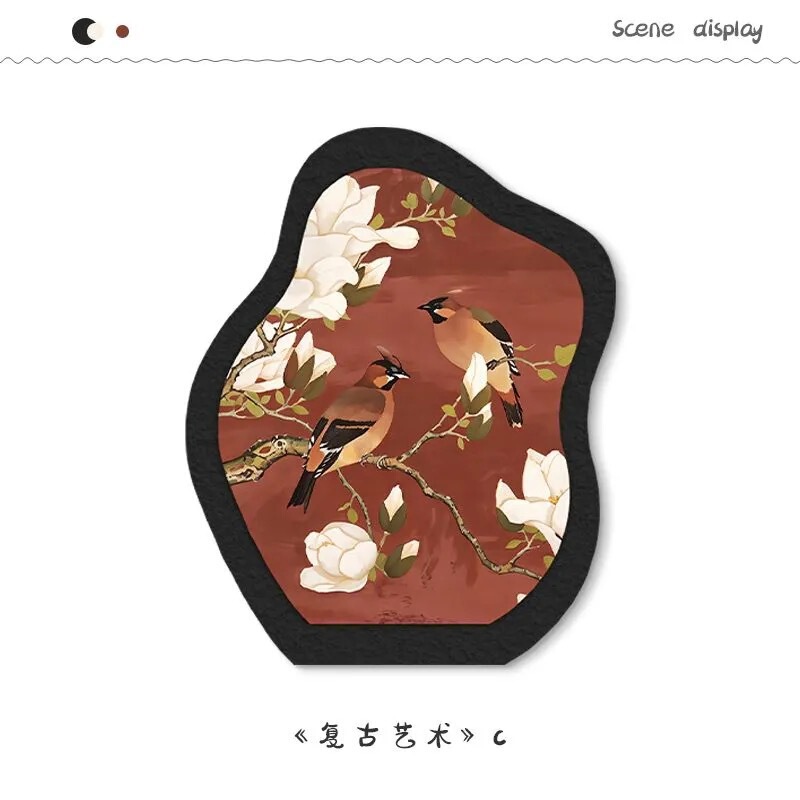 中古风飞燕桌面摆画装饰画客厅电视柜小摆件复古花鸟餐桌艺术摆台|undefined
