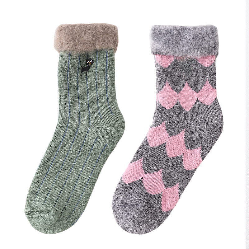 Extra thick snow socks winter extra thick warm socks floor socks pulled wool warm socks mid-tube socks_voghion.com