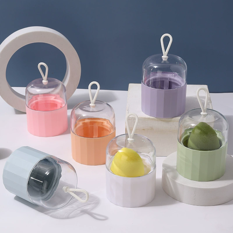 Ящик для хранения косметических яиц Пылезащитный портативный с крышкой висит веревка пудра слоеная Губка макияж упаковочная коробка из яичной скорлупы Заводской магазин