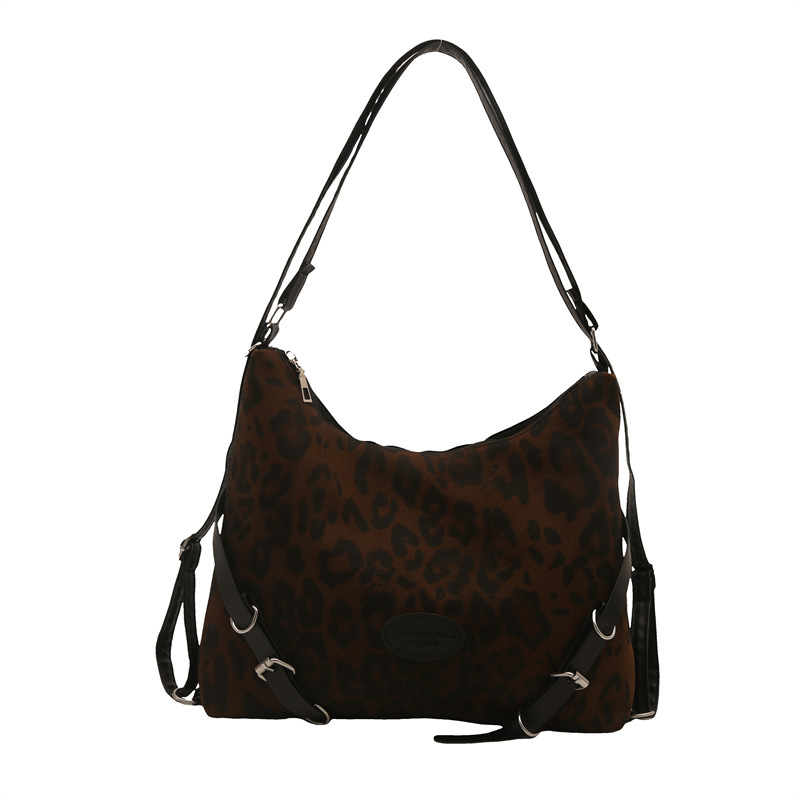 American Leopard Style Fashion Multiplayer Mochila Mujeres 2024 Nuevo estilo universitario de gran capacidad Mochila de hombro