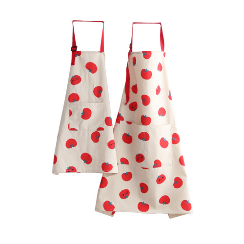 Cartoon Cute Tomato Tomato Sleeveless Apron Home Baking Kitchen Fresh Kids Coverall Parental Apron