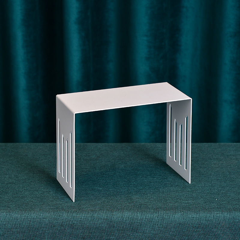 De Hierro blanco mesa de postre decoración cuadrada soporte de la torta placa macaron Chino de doble capa Buñuelo soporte de la tabla de descanso de té image 19