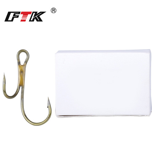 FISHKING Brown High-Low Foot 20-piece Largemouth Bass Hooks Dual Anchor Hook 2X Reinforced Special Anchor Fishing Hook Factory Wholesale