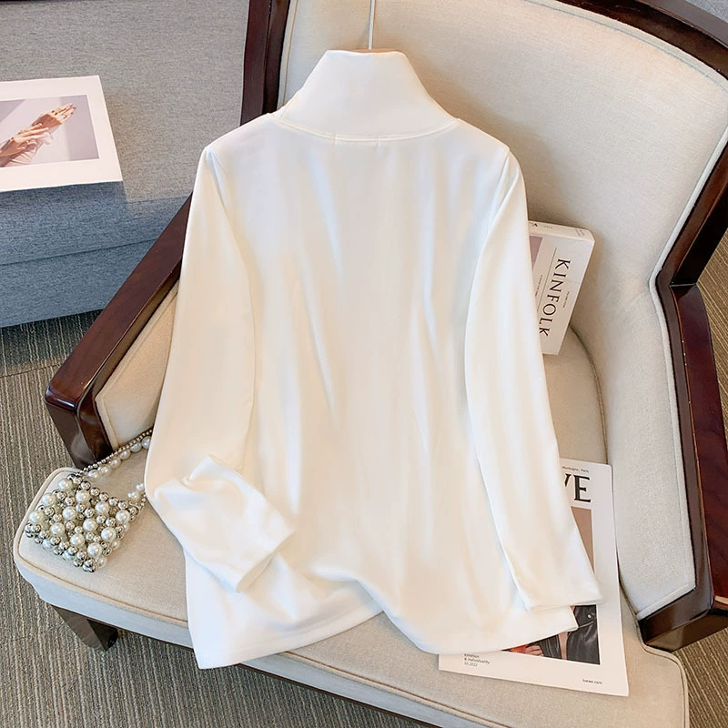 Base body-friendly autumn long-sleeve, plus size, high collar