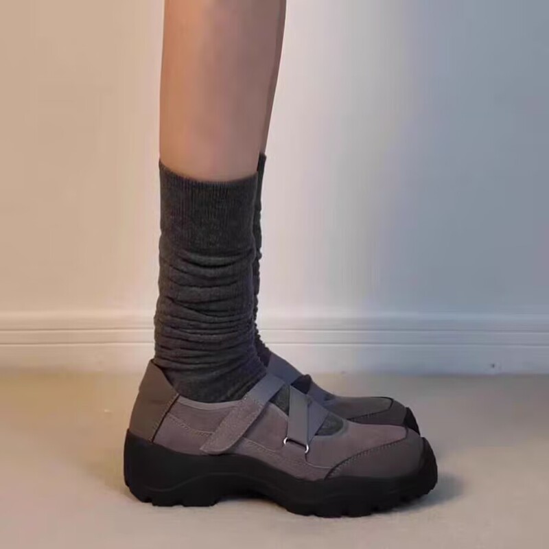现货舒适运动风玛丽珍鞋女2025新款春秋平底芭蕾舞单鞋百搭休闲鞋|undefined