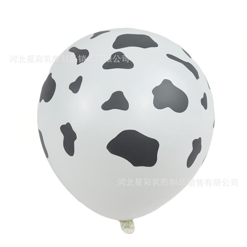 Amazon Jungle Animal Impresión Set de globos al por mayor 12 pulgadas bloque de vaca impresión de patas de leopardo diseño de fiesta