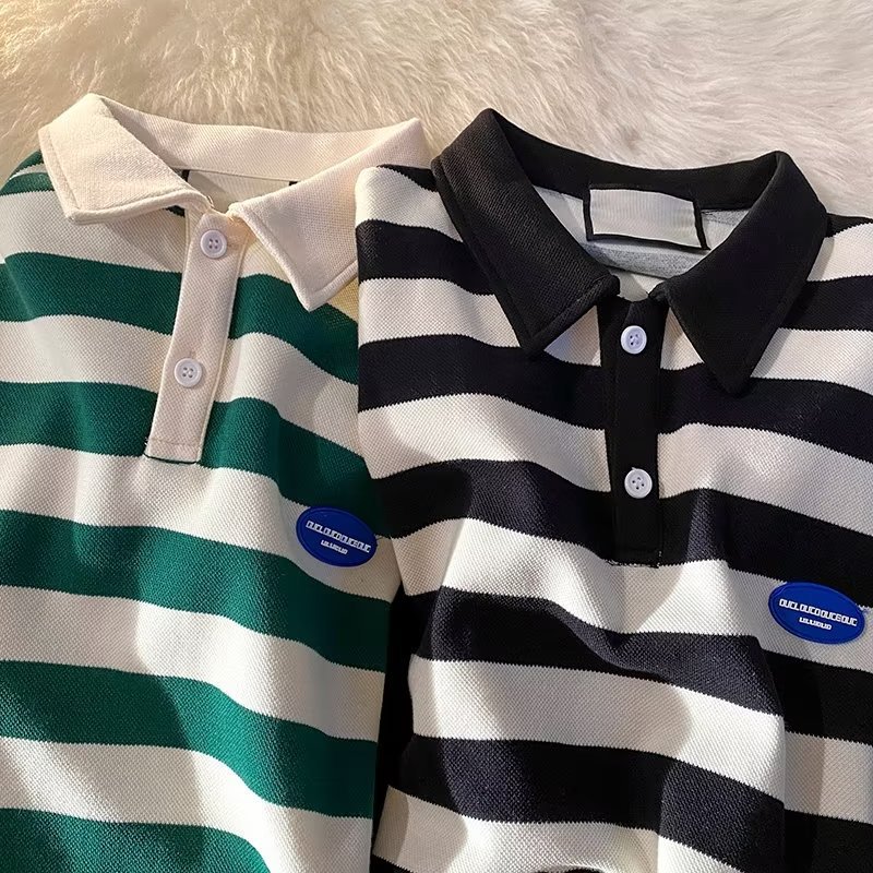 Camiseta de verano solapa polo de manga corta marca de moda masculina estilo coreano delgado tendencia 2024 nueva camiseta de todo fósforo