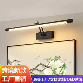 美式镜前灯复古欧式镜灯浴室卫生间镜柜灯具防雾LED化妆灯仿古铜
