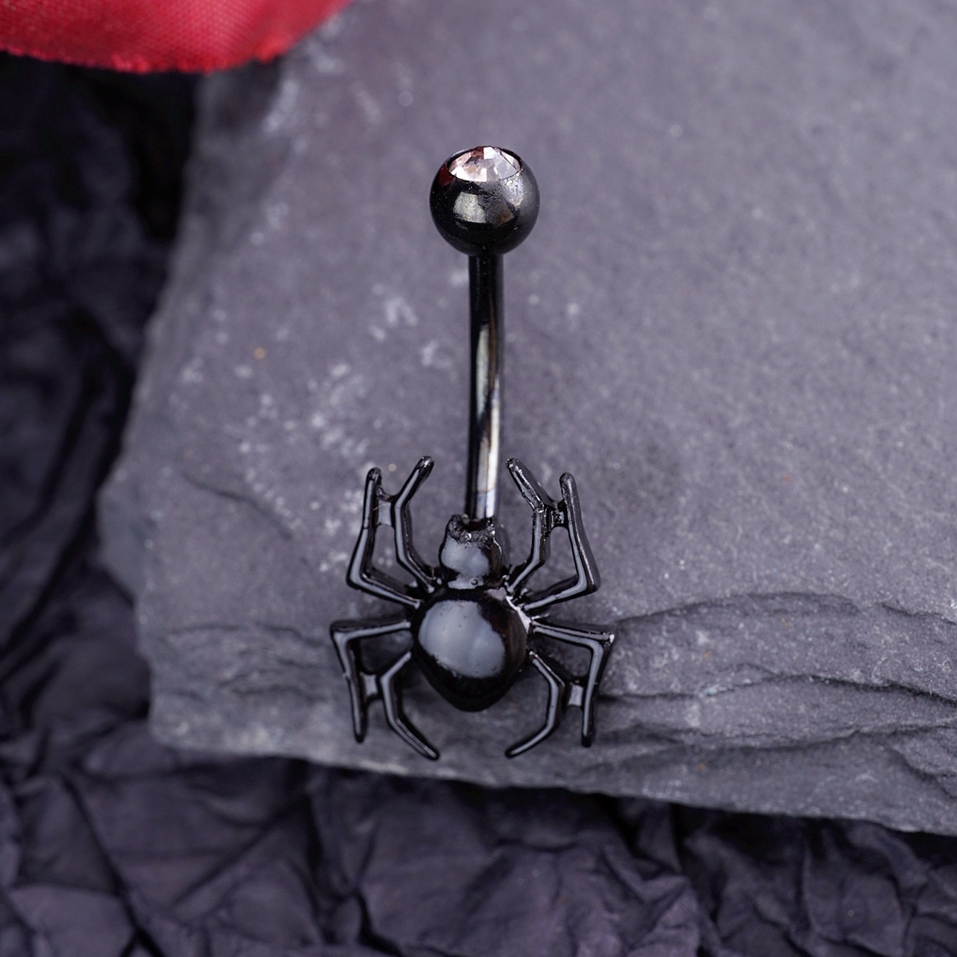 Gothic Belly Button Ring Stainless Steel Heart Moon Cross Style_voghion.com