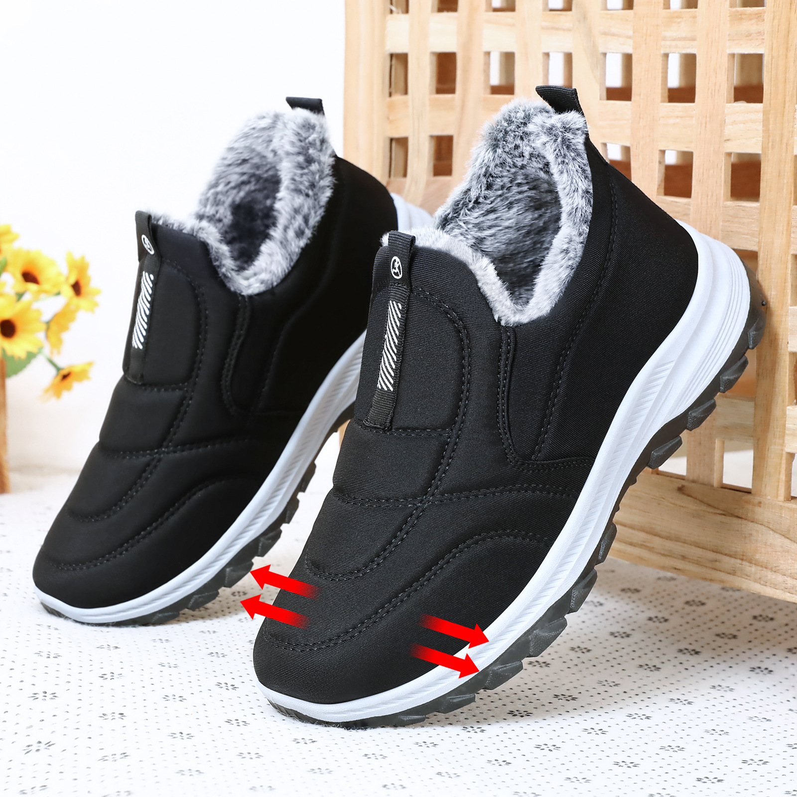Zapatos de algodón de invierno de lana gruesa botas grandes transfronterizas al por mayor deportes al aire libre cálidos botas de nieve casuales zapatos de papá