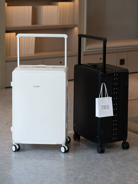Mid-mounted wide tie rod luggage case universal wheel 20 inch men's and women's high color value boarding case silent strong travel box
