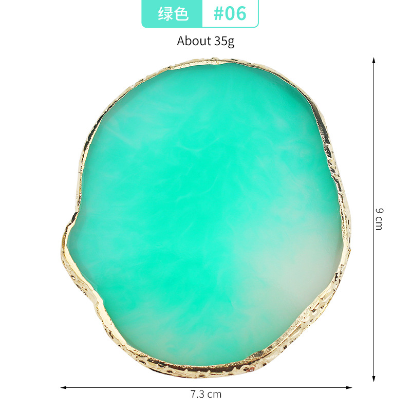 Nuevas paletas transfronterizas de manicuras en forma de corazón de resina de ágata de manicuras herramientas de tablero de visualización de color