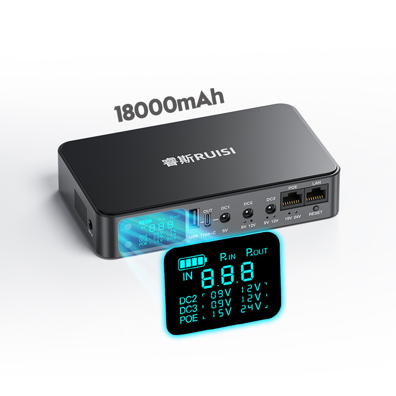 12V DC 24VPOE cámara de vigilancia wifi router de gato mini ups mini fuente de alimentación ininterrumpida