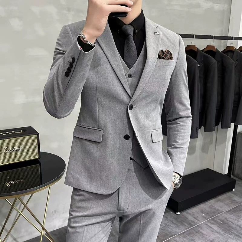 Классический костюм, свадебное платье для отдыха, slim-fit, корейский стиль