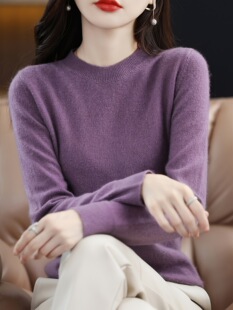 I 10511 Round Neck Solid Color Knitwear ��ɫ�A�Ië�� �羳��